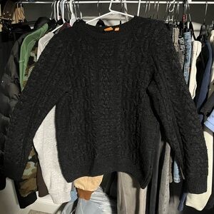 Hugo Boss Dark Cable Knit Sweater